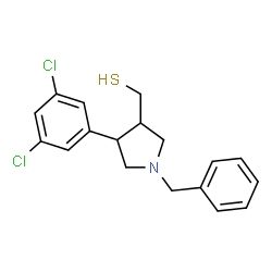 ChemSpider 2D Image | [1-Benzyl-4-(3,5-dichlorophenyl)-3-pyrrolidinyl]methanethiol | C18H19Cl2NS