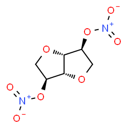 ChemSpider 2D Image | 1,4:3,6-Dianhydro-2,5-di-O-nitro-L-iditol | C6H8N2O8