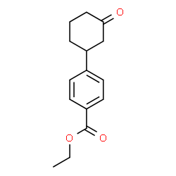 ChemSpider 2D Image | Ethyl 4-(3-oxocyclohexyl)benzoate | C15H18O3