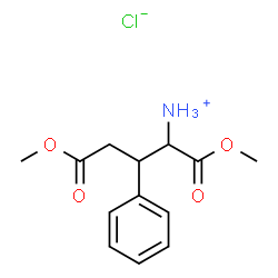 ChemSpider 2D Image | 1,5-Dimethoxy-1,5-dioxo-3-phenyl-2-pentanaminium chloride | C13H18ClNO4