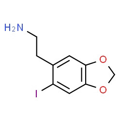 ChemSpider 2D Image | 2-(6-Iodo-1,3-benzodioxol-5-yl)ethanamine | C9H10INO2