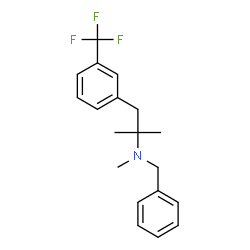 ChemSpider 2D Image | N-Benzyl-N,2-dimethyl-1-[3-(trifluoromethyl)phenyl]-2-propanamine | C19H22F3N