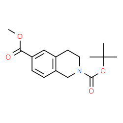 ChemSpider 2D Image | Methyl 2-Boc-1,2,3,4-tetrahydro-isoquinoline-6-carboxylate | C16H21NO4