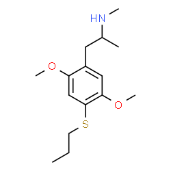 ChemSpider 2D Image | 1-[2,5-Dimethoxy-4-(propylsulfanyl)phenyl]-N-methyl-2-propanamine | C15H25NO2S