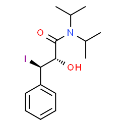 ChemSpider 2D Image | (2S,3R)-2-Hydroxy-3-iodo-N,N-diisopropyl-3-phenylpropanamide | C15H22INO2