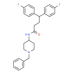 ChemSpider 2D Image | N-(1-Benzyl-4-piperidinyl)-4,4-bis(4-fluorophenyl)butanamide | C28H30F2N2O