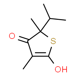 ChemSpider 2D Image | 5-Hydroxy-2-isopropyl-2,4-dimethyl-3(2H)-thiophenone | C9H14O2S