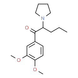 ChemSpider 2D Image | 3',4'-Dimethoxy-.Alpha.-Pyrrolidinopentiophenone | C17H25NO3