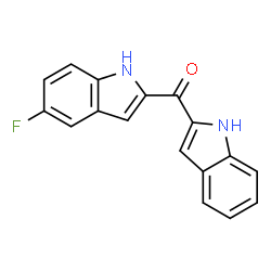 ChemSpider 2D Image | (5-Fluoro-1H-indol-2-yl)(1H-indol-2-yl)methanone | C17H11FN2O