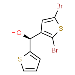 ChemSpider 2D Image | (S)-(2,5-Dibromo-3-thienyl)(2-thienyl)methanol | C9H6Br2OS2