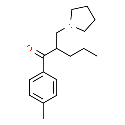 ChemSpider 2D Image | 1-(4-Methylphenyl)-2-(1-pyrrolidinylmethyl)-1-pentanone | C17H25NO