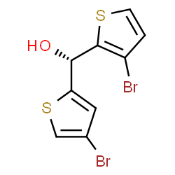ChemSpider 2D Image | (S)-(3-Bromo-2-thienyl)(4-bromo-2-thienyl)methanol | C9H6Br2OS2