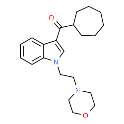 ChemSpider 2D Image | Cycloheptyl{1-[2-(4-morpholinyl)ethyl]-1H-indol-3-yl}methanone | C22H30N2O2