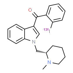 ChemSpider 2D Image | [2-(~131~I)Iodophenyl](1-{[(2S)-1-methyl-2-piperidinyl]methyl}-1H-indol-3-yl)methanone | C22H23131IN2O