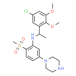 ChemSpider 2D Image | PRX-07034 | C21H28ClN3O4S