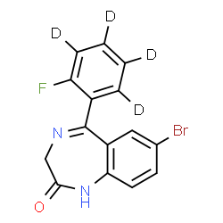 ChemSpider 2D Image | Flubromazepam-d4 | C15H6D4BrFN2O