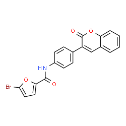 ChemSpider 2D Image | 5-Bromo-N-[4-(2-oxo-2H-chromen-3-yl)phenyl]-2-furamide | C20H12BrNO4
