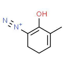 ChemSpider 2D Image | 2-Hydroxy-3-methyl-1,3-cyclohexadiene-1-diazonium | C7H9N2O