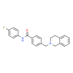 ChemSpider 2D Image | 4-(3,4-Dihydro-2(1H)-isoquinolinylmethyl)-N-(4-fluorophenyl)benzamide | C23H21FN2O