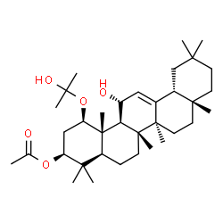 ChemSpider 2D Image | (1beta,3beta,11alpha)-11-Hydroxy-1-[(2-hydroxy-2-propanyl)oxy]olean-12-en-3-yl acetate | C35H58O5