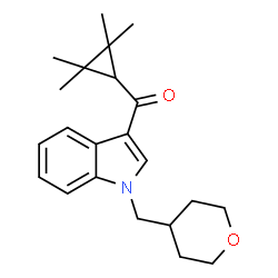 ChemSpider 2D Image | [1-(Tetrahydro-2H-pyran-4-ylmethyl)-1H-indol-3-yl](2,2,3,3-tetramethylcyclopropyl)methanone | C22H29NO2