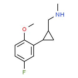 ChemSpider 2D Image | 1-[2-(5-Fluoro-2-methoxyphenyl)cyclopropyl]-N-methylmethanamine | C12H16FNO