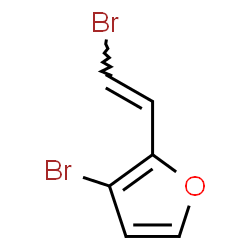 ChemSpider 2D Image | 3-Bromo-2-[(E)-2-bromovinyl]furan | C6H4Br2O