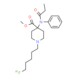 ChemSpider 2D Image | methyl 1-[5-(~18~F)fluoropentyl]-4-[phenyl(propanoyl)amino]piperidine-4-carboxylate | C21H3118FN2O3