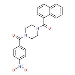 ChemSpider 2D Image | [4-(1-Naphthoyl)-1-piperazinyl](4-nitrophenyl)methanone | C22H19N3O4