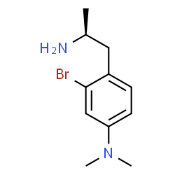 ChemSpider 2D Image | 4-[(2S)-2-Aminopropyl]-3-bromo-N,N-dimethylaniline | C11H17BrN2