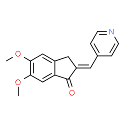 ChemSpider 2D Image | 5,6-Dimethoxy-2-(pyridine-4-yl)methylene-indan-1-one | C17H15NO3