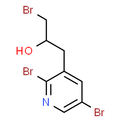 ChemSpider 2D Image | 1-Bromo-3-(2,5-dibromo-3-pyridinyl)-2-propanol | C8H8Br3NO