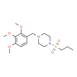 ChemSpider 2D Image | 1-(Propylsulfonyl)-4-(2,3,4-trimethoxybenzyl)piperazine | C17H28N2O5S