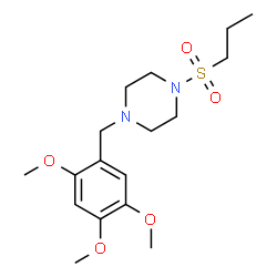 ChemSpider 2D Image | 1-(Propylsulfonyl)-4-(2,4,5-trimethoxybenzyl)piperazine | C17H28N2O5S