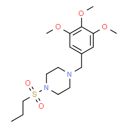 ChemSpider 2D Image | 1-(Propylsulfonyl)-4-(3,4,5-trimethoxybenzyl)piperazine | C17H28N2O5S