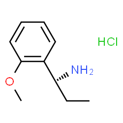 ChemSpider 2D Image | (1S)-1-(2-Methoxyphenyl)-1-propanamine hydrochloride (1:1) | C10H16ClNO
