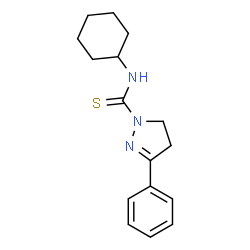 ChemSpider 2D Image | N-Cyclohexyl-3-phenyl-4,5-dihydro-1H-pyrazole-1-carbothioamide | C16H21N3S