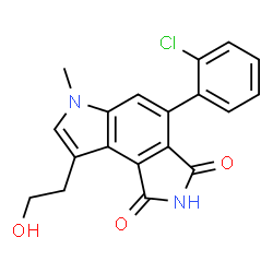 ChemSpider 2D Image | 4-(2-Chlorophenyl)-8-(2-hydroxyethyl)-6-methylpyrrolo[3,4-e]indole-1,3(2H,6H)-dione | C19H15ClN2O3