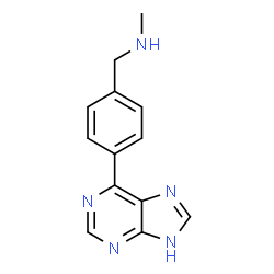 ChemSpider 2D Image | N-Methyl-1-[4-(1H-purin-6-yl)phenyl]methanamine | C13H13N5