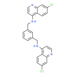 ChemSpider 2D Image | N,N'-[1,3-Phenylenebis(methylene)]bis(7-chloro-4-quinolinamine) | C26H20Cl2N4