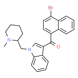 ChemSpider 2D Image | (4-Bromo-1-naphthyl){1-[(1-methyl-2-piperidinyl)methyl]-1H-indol-3-yl}methanone | C26H25BrN2O