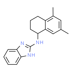 ChemSpider 2D Image | N-(5,7-Dimethyl-1,2,3,4-tetrahydro-1-naphthalenyl)-1H-benzimidazol-2-amine | C19H21N3