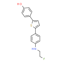ChemSpider 2D Image | 4-(5-{4-[(2-Fluoroethyl)amino]phenyl}-2-thienyl)phenol | C18H16FNOS