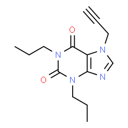 ChemSpider 2D Image | 1,3-N-Dipropyl-7-Propargylxanthine | C14H18N4O2