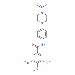 ChemSpider 2D Image | N-[4-(4-Acetyl-1-piperazinyl)phenyl]-3,4,5-trimethoxybenzamide | C22H27N3O5