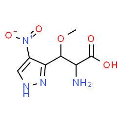ChemSpider 2D Image | O-Methyl-3-(4-nitro-1H-pyrazol-3-yl)serine | C7H10N4O5