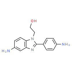 ChemSpider 2D Image | 2-[5-Amino-2-(4-aminophenyl)-1H-benzimidazol-1-yl]ethanol | C15H16N4O