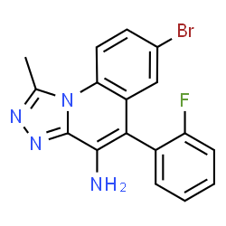 ChemSpider 2D Image | 7-Bromo-5-(2-fluorophenyl)-1-methyl[1,2,4]triazolo[4,3-a]quinolin-4-amine | C17H12BrFN4