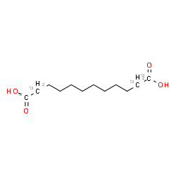 ChemSpider 2D Image | (1,2,11,12-~13~C_4_)Dodecanedioic acid | C813C4H22O4