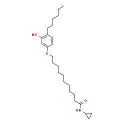 ChemSpider 2D Image | N-Cyclopropyl-11-(4-hexyl-3-hydroxyphenoxy)undecanamide | C26H43NO3